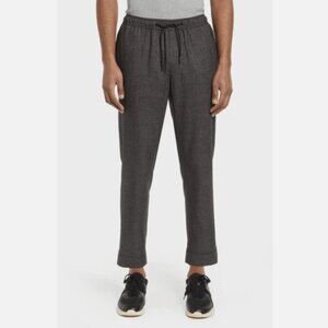 Open Edit E-Waist Houndstooth Plaid Stretch Pants in Gray/Grey Medium